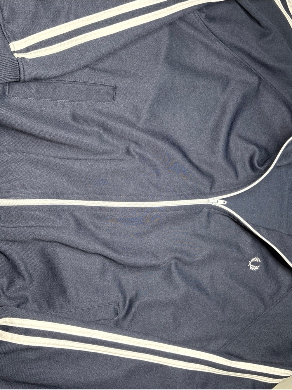 Fred Perry Track Jacket Men L Navy Full Zip Casual Lightweight Pockets Portugal